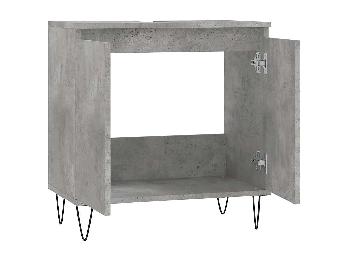 Badkamerkast 58x33x60 cm bewerkt hout betongrijs