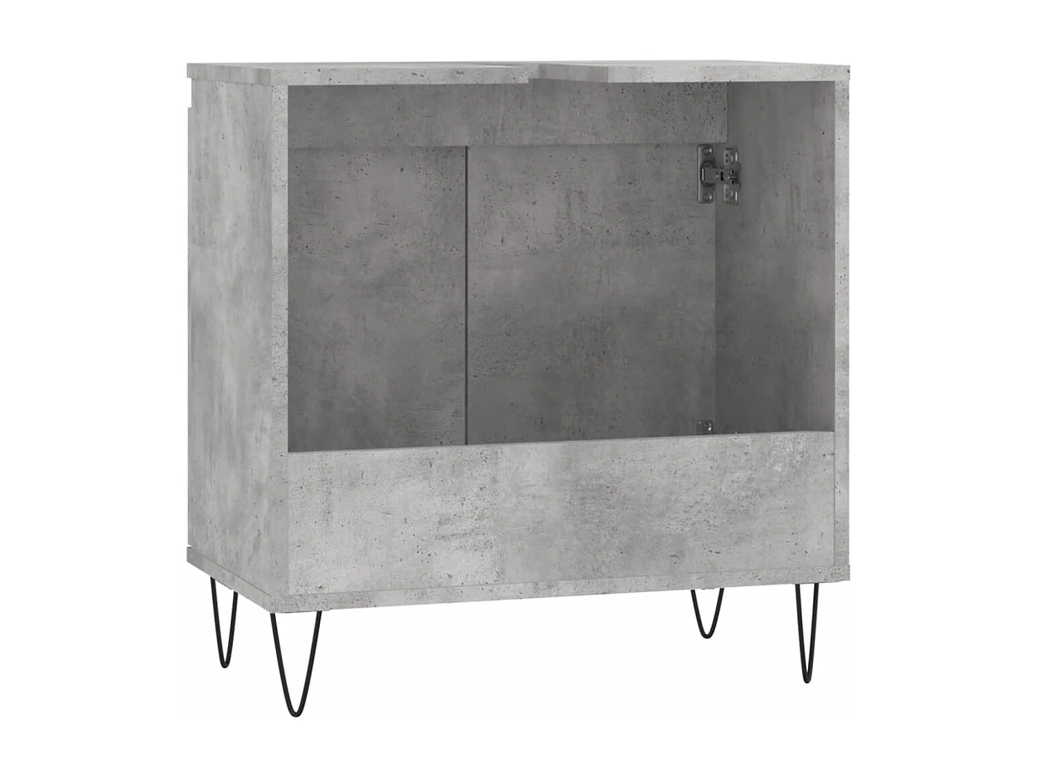 Badkamerkast 58x33x60 cm bewerkt hout betongrijs