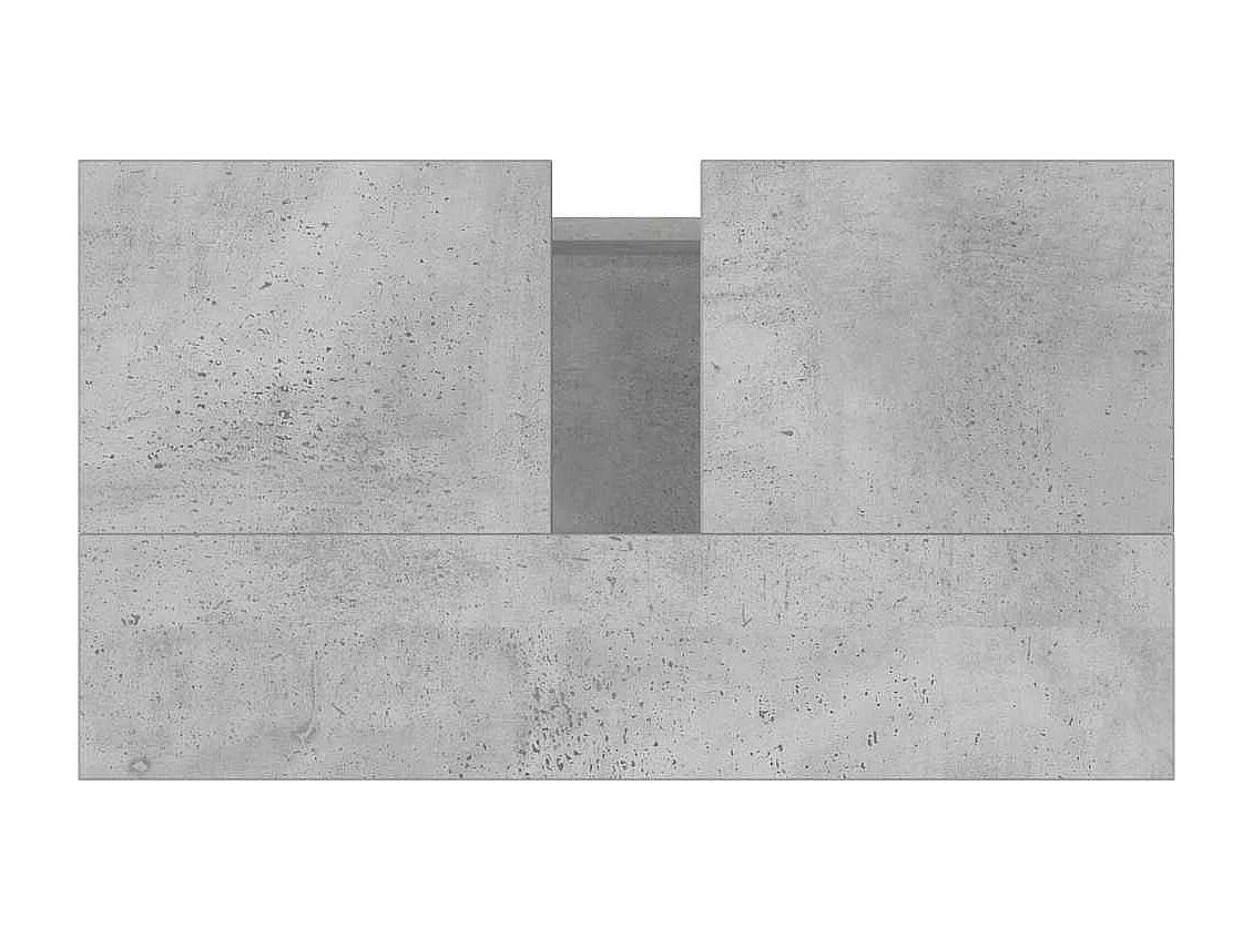 Badkamerkast 58x33x60 cm bewerkt hout betongrijs