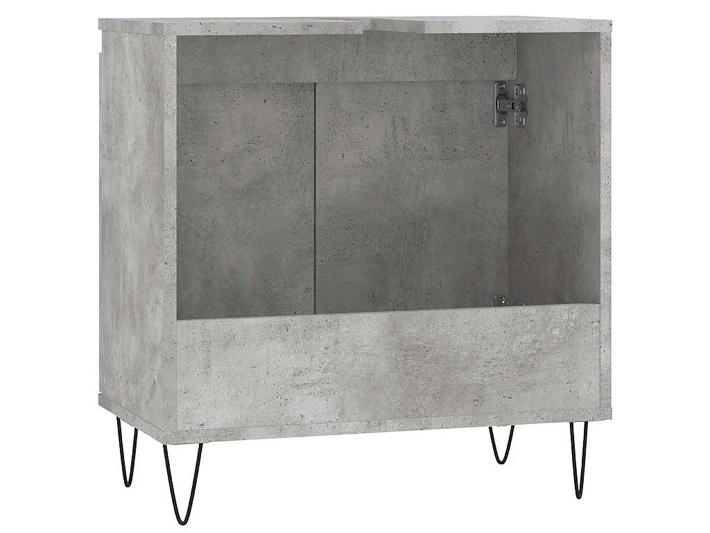 Badschrank Betongrau 58 x 33 x 60 cm Holzwerkstoff
