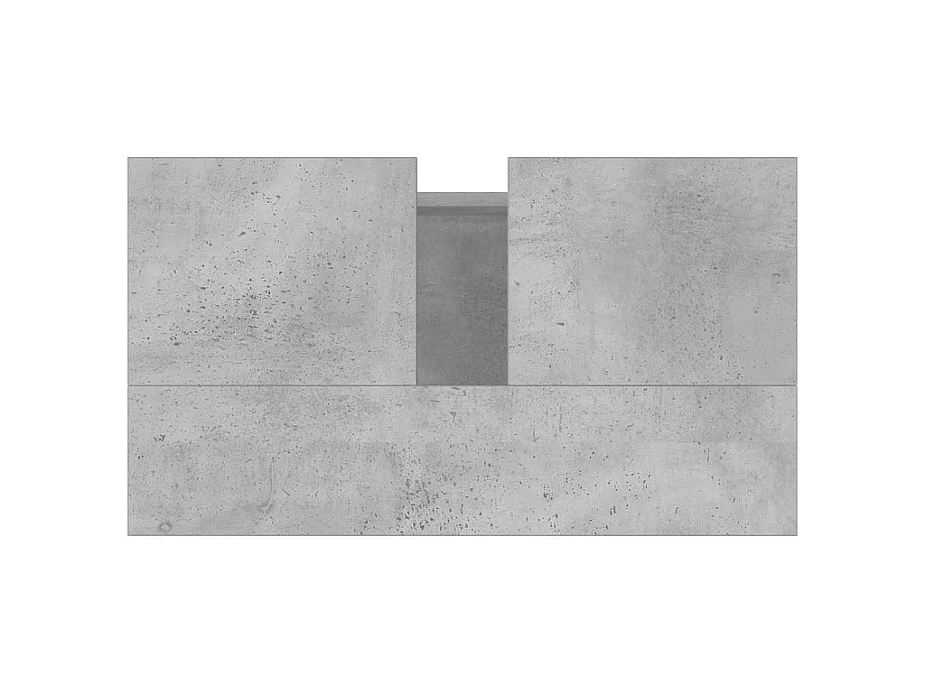 Badschrank Betongrau 58 x 33 x 60 cm Holzwerkstoff