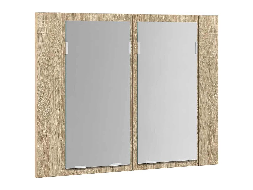 Armoire à miroir à LED de bain Chêne sonoma 60x12x45 Acrylique