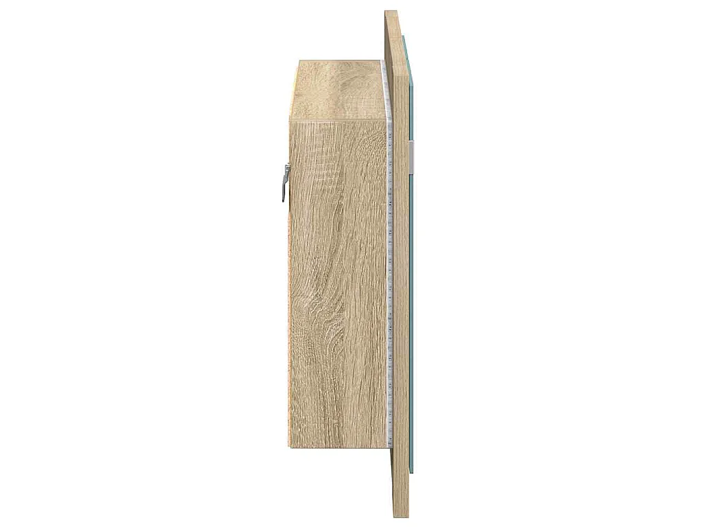 Armoire à miroir à LED de bain Chêne sonoma 60x12x45 Acrylique