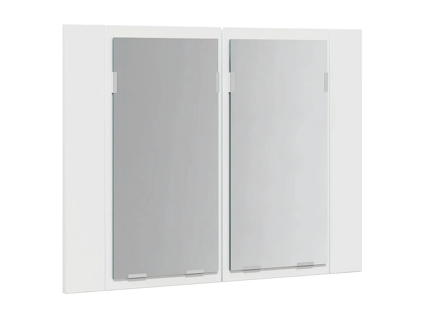 Armoire à miroir de bain à LED Blanc brillant Acrylique