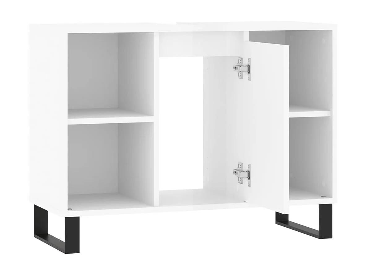 Armoire de salle de bain blanc brillant 80x33x60 cm