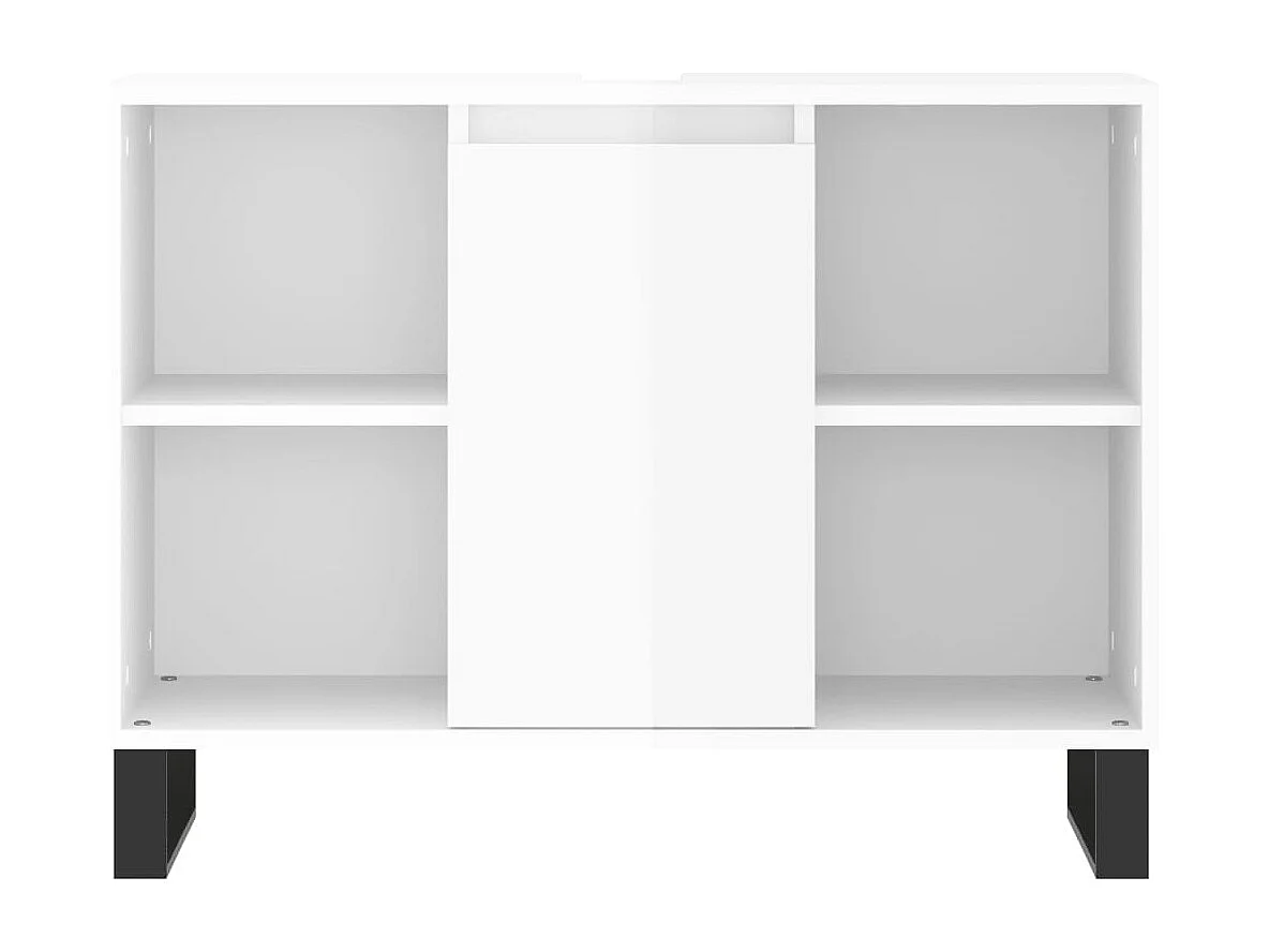 Armoire de salle de bain blanc brillant 80x33x60 cm