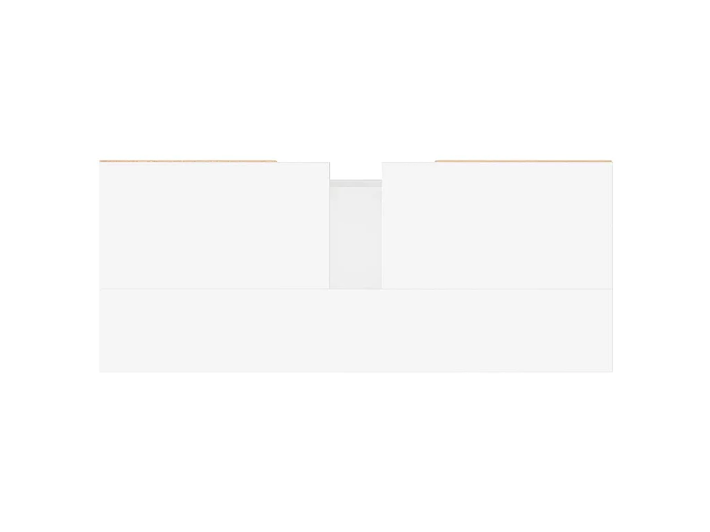 Armadietto Bagno Bianco Lucido 80x33x60cm in Legno Multistrato