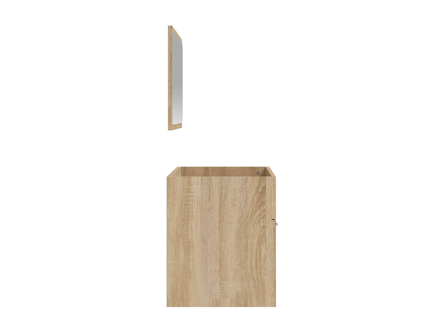 Armoire de bain avec miroir chêne sonoma bois d'ingénierie