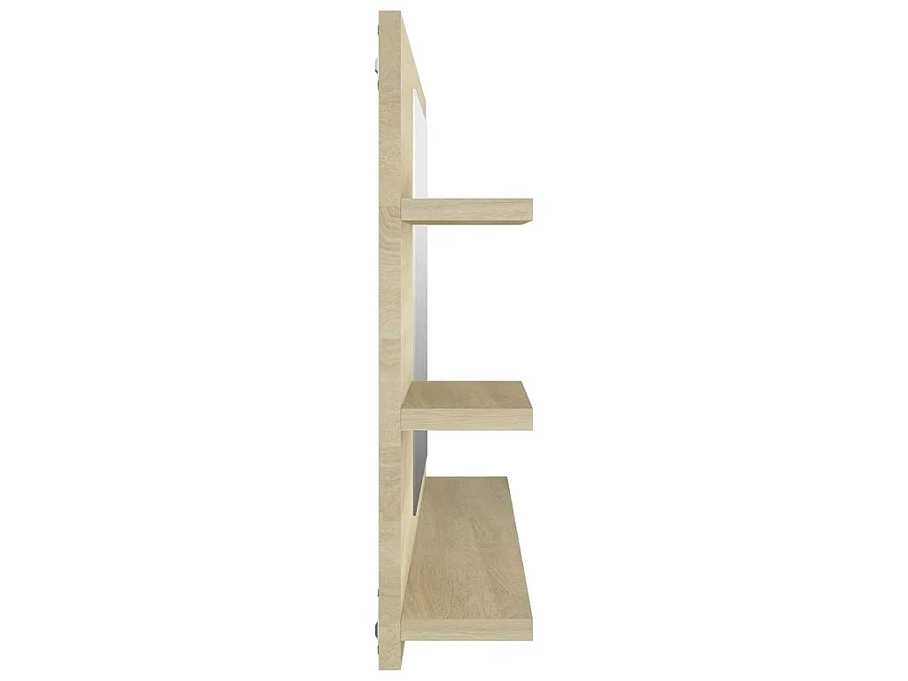Specchio da Bagno Rovere Sonoma 90x10,5x45 cm Legno Multistrato