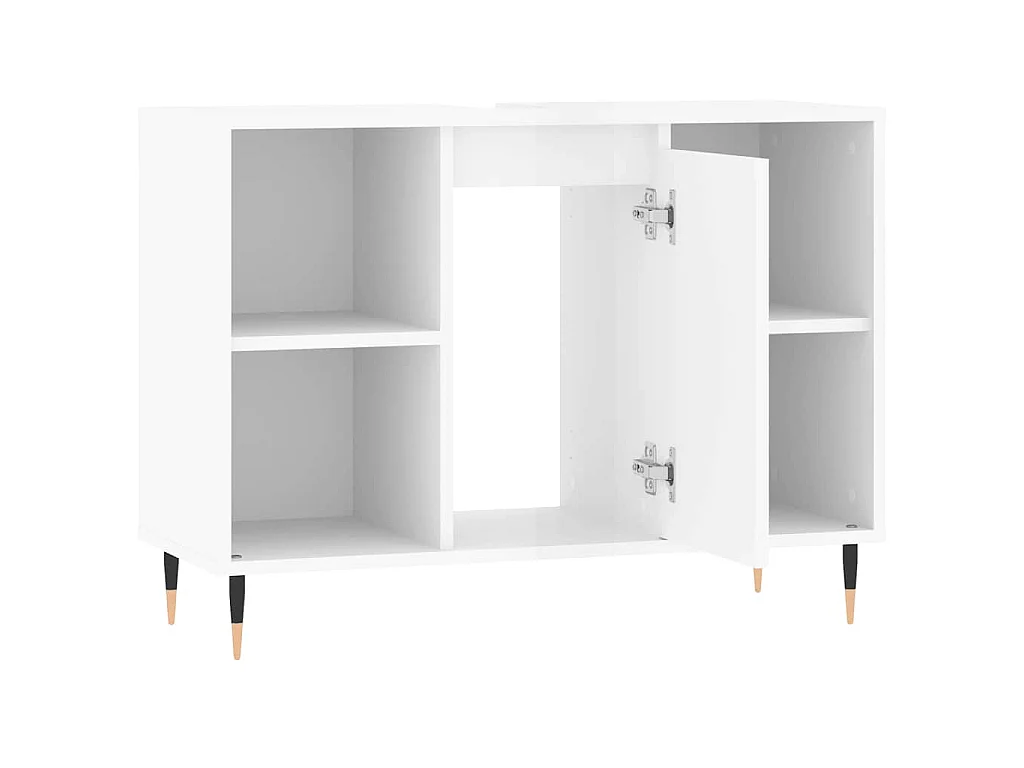 Armoire de salle de bain blanc brillant 80x33x60 cm