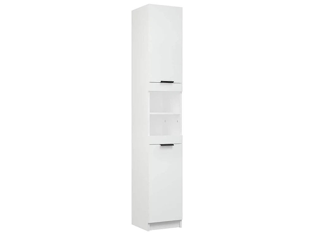 Meubles de salle de bain 5 pcs Blanc Bois d'ingénierie