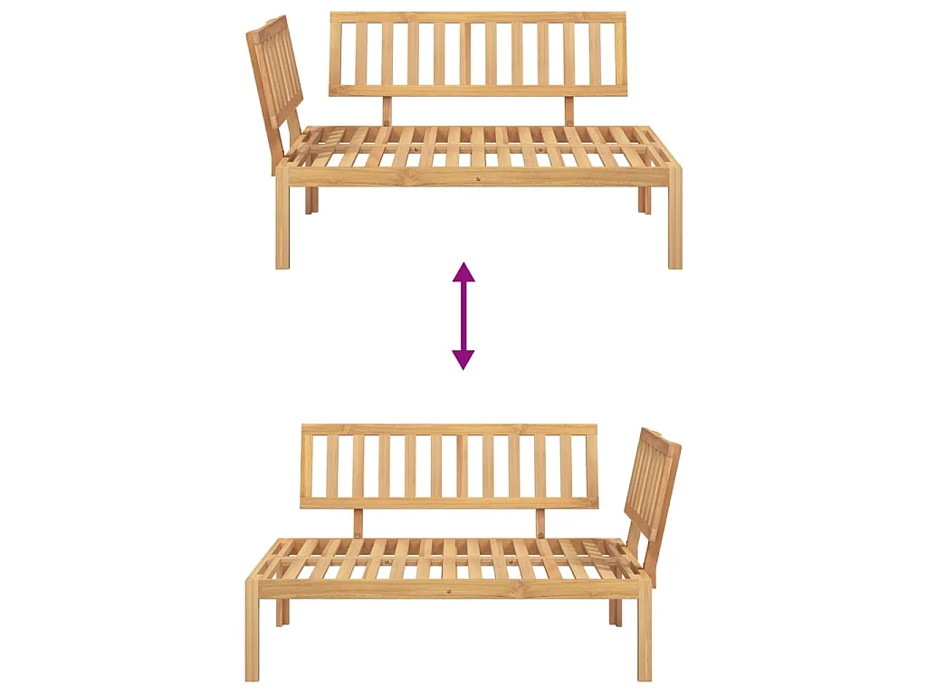 Garten-Ecksofa aus Paletten Massivholz Akazie