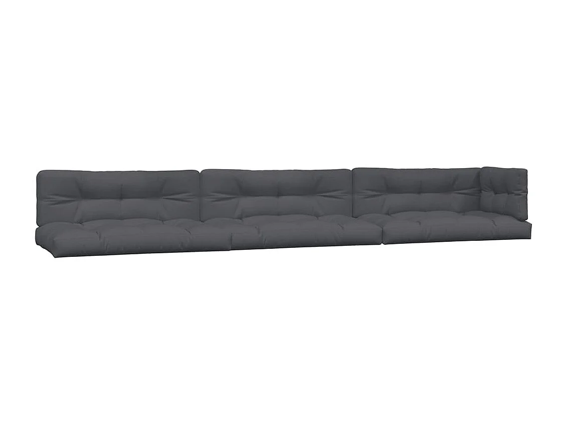 Salon palette de jardin avec coussins 6pcs bois d'acacia massif