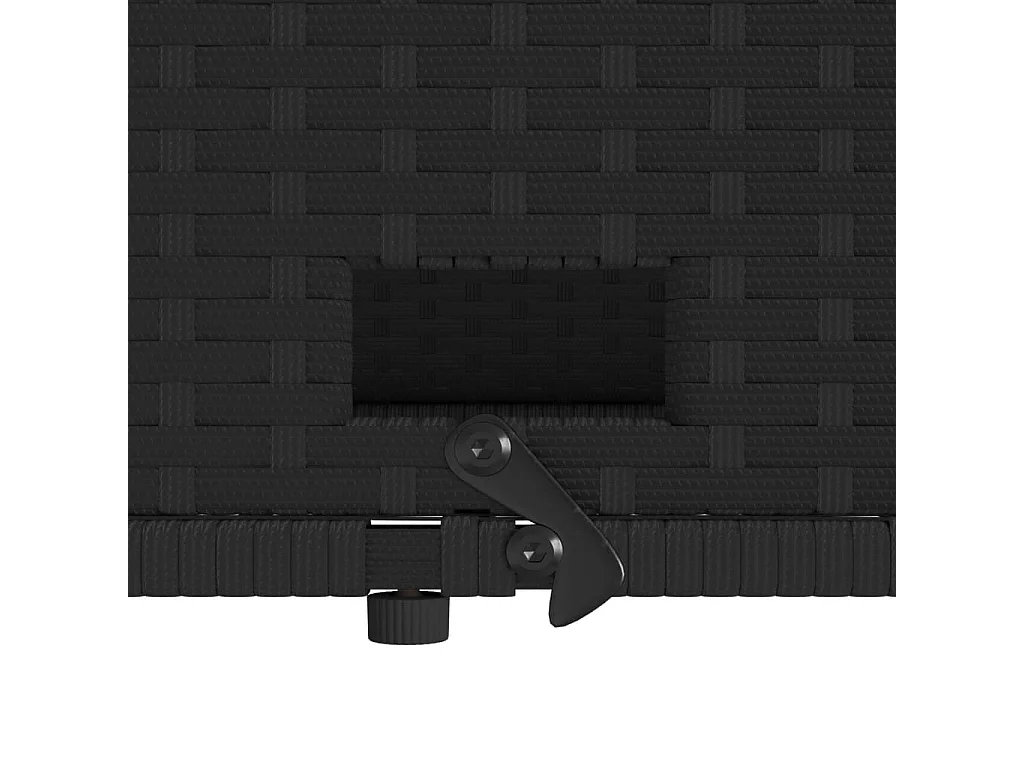 Gartensofa mit Kissen 2-Sitzer Schwarz Poly Rattan