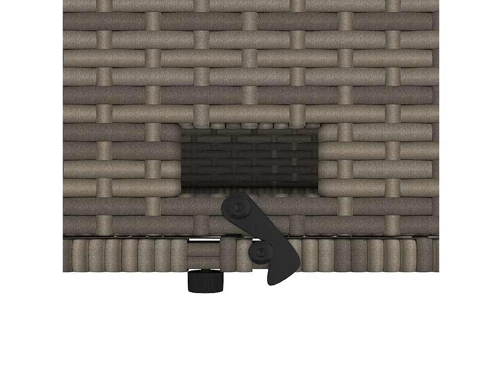 Canapé de jardin 2 places coussins gris résine tressée&acacia