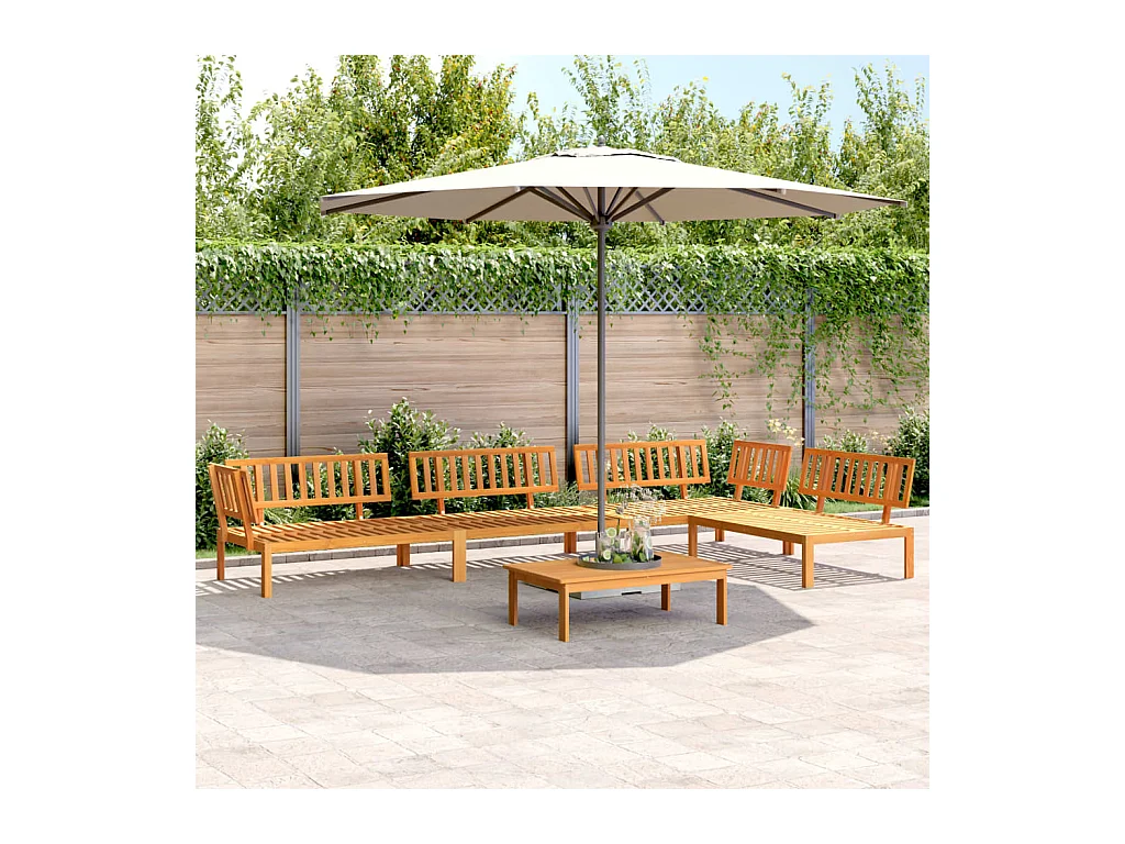 Salon palette de jardin 5 pcs bois d'acacia massif