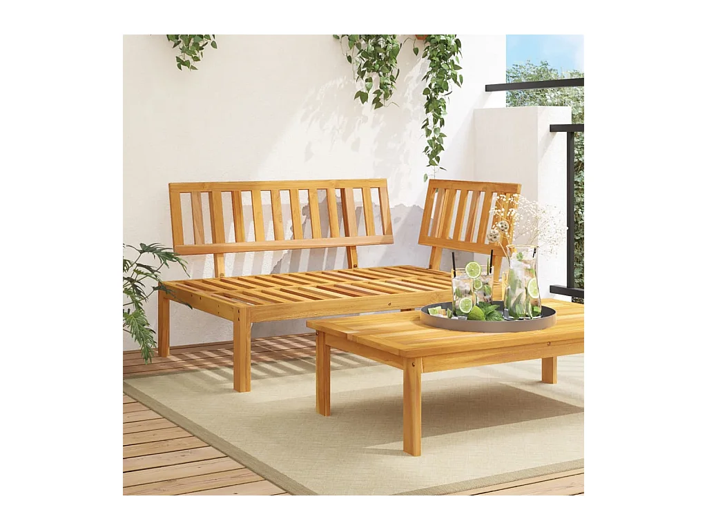 Tuinhoekbank pallet massief acaciahout