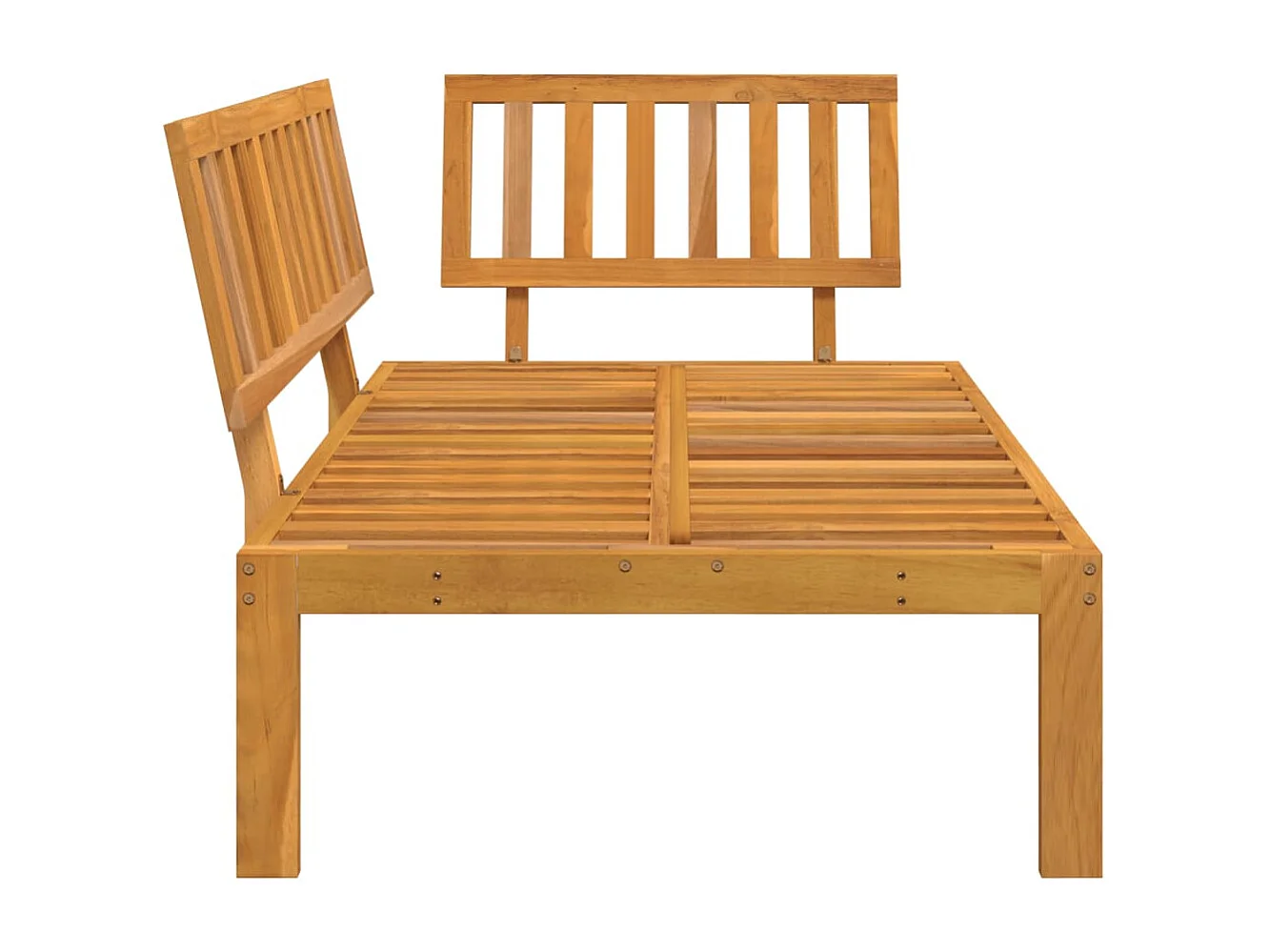 Canapé d'angle palette de jardin bois massif d'acacia