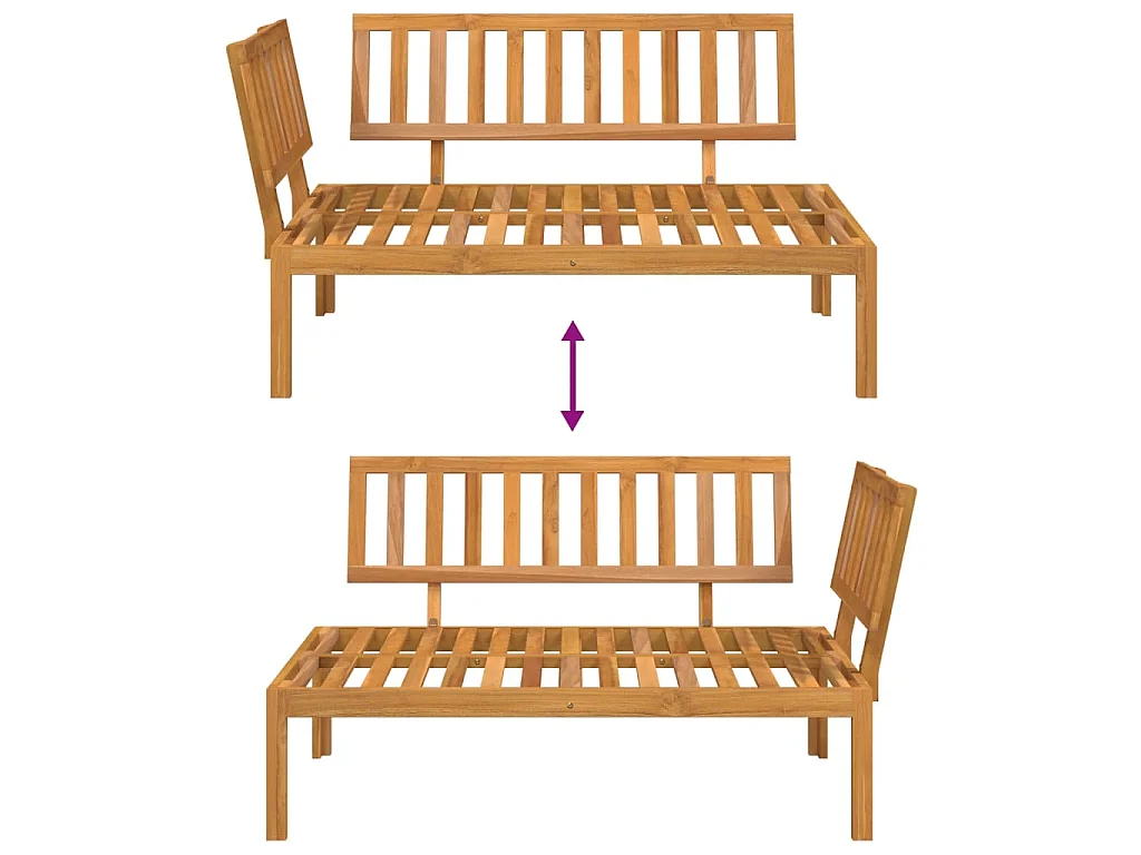 Tuinhoekbank pallet massief acaciahout