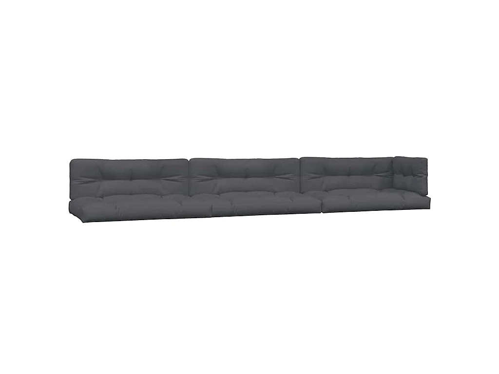 Set de sofás de palets de jardín y cojines 6 pzas madera acacia