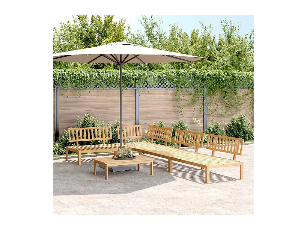 Salon palette de jardin 5 pcs bois d'acacia massif