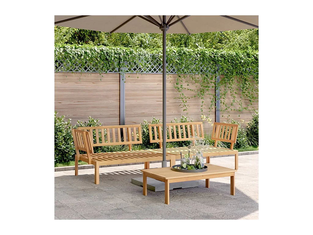 Tuinhoekbanken 2 st pallet massief acaciahout