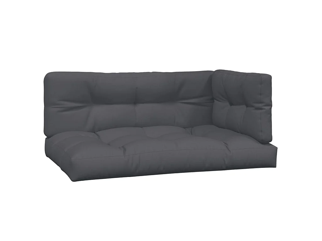 Set de sofás de palets de jardín y cojines 6 pzas madera acacia