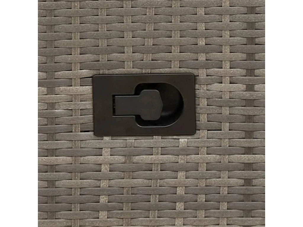 Divano Giardino Reclinabile 2 Posti Tavolino Grigio Polyrattan