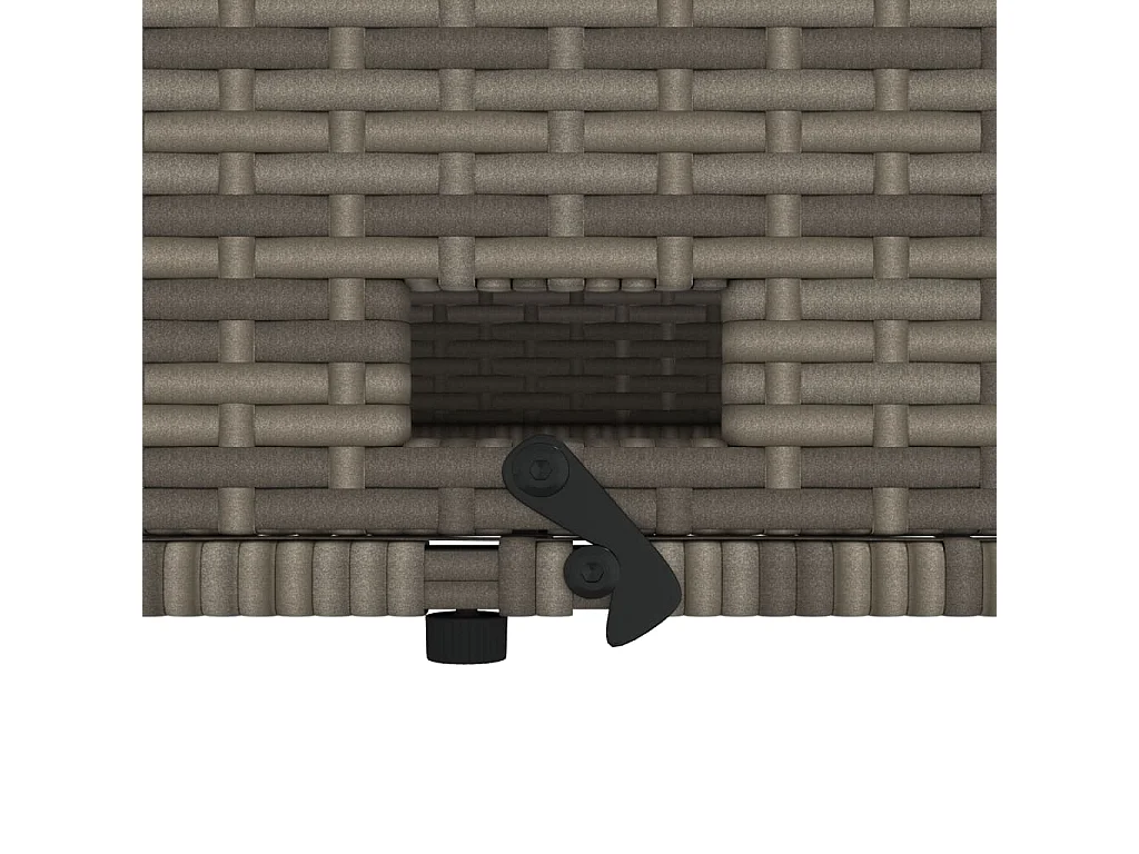 Canapé de jardin 2 places avec coussins gris résine tressée