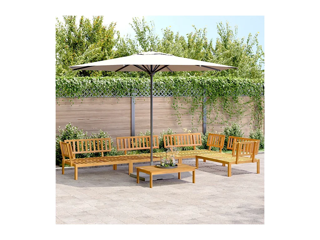 Salon palette de jardin 5 pcs bois d'acacia massif