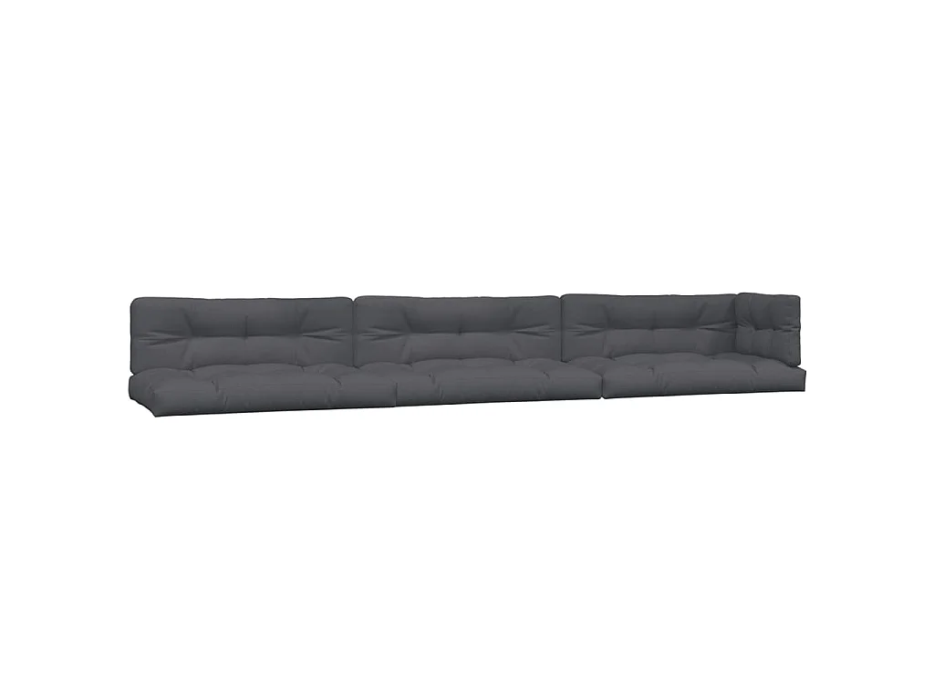 Set de sofás de palets de jardín y cojines 6 pzas madera acacia