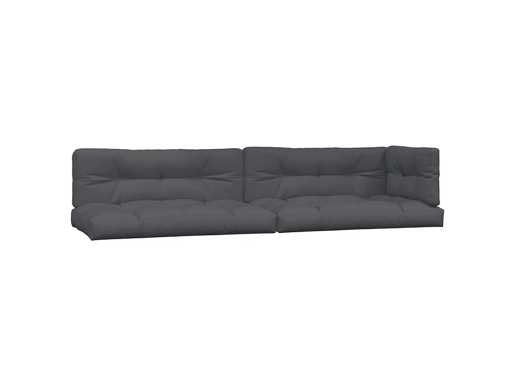 Set de sofás de palets de jardín y cojines 6 pzas madera acacia