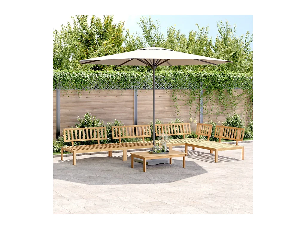 Salon palette de jardin 5 pcs bois d'acacia massif