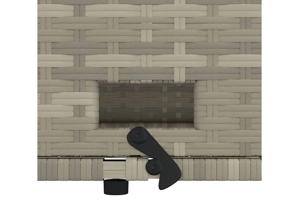 Gartensofa mit Kissen 2-Sitzer Hellgrau Poly Rattan