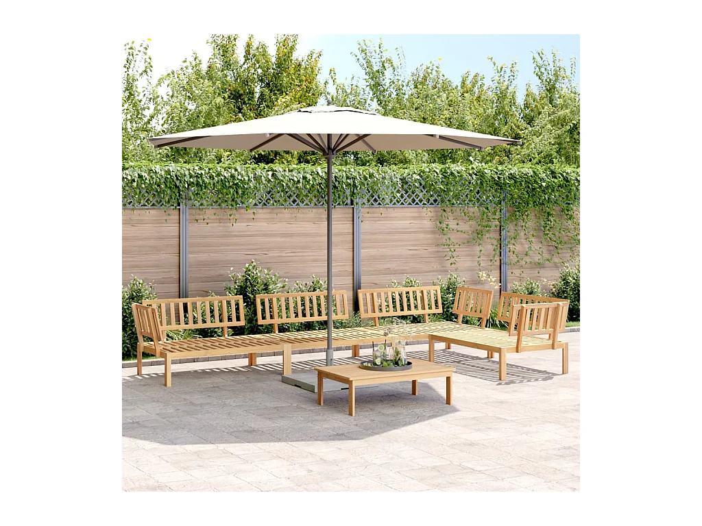 Salon palette de jardin 5 pcs bois d'acacia massif