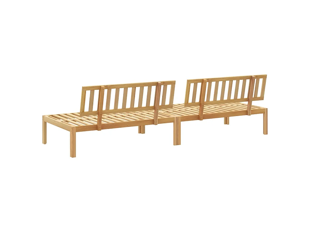 Divani Centrali da Giardino Pallet 2pz Legno Massello di Acacia