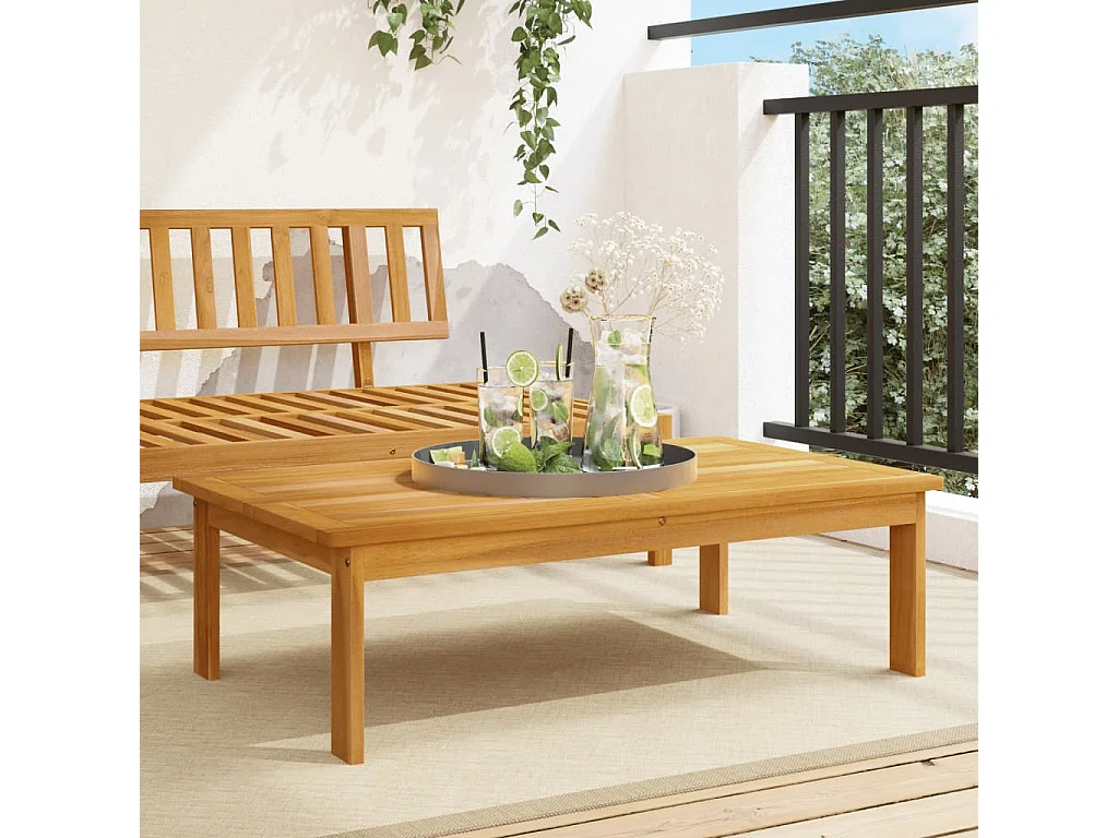 Table de jardin 100x60x30 cm bois d'acacia solide