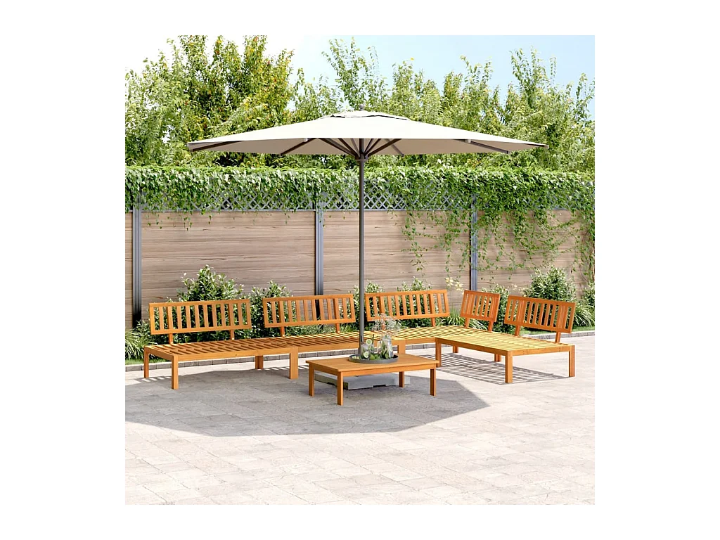 Salon palette de jardin 5 pcs bois d'acacia massif