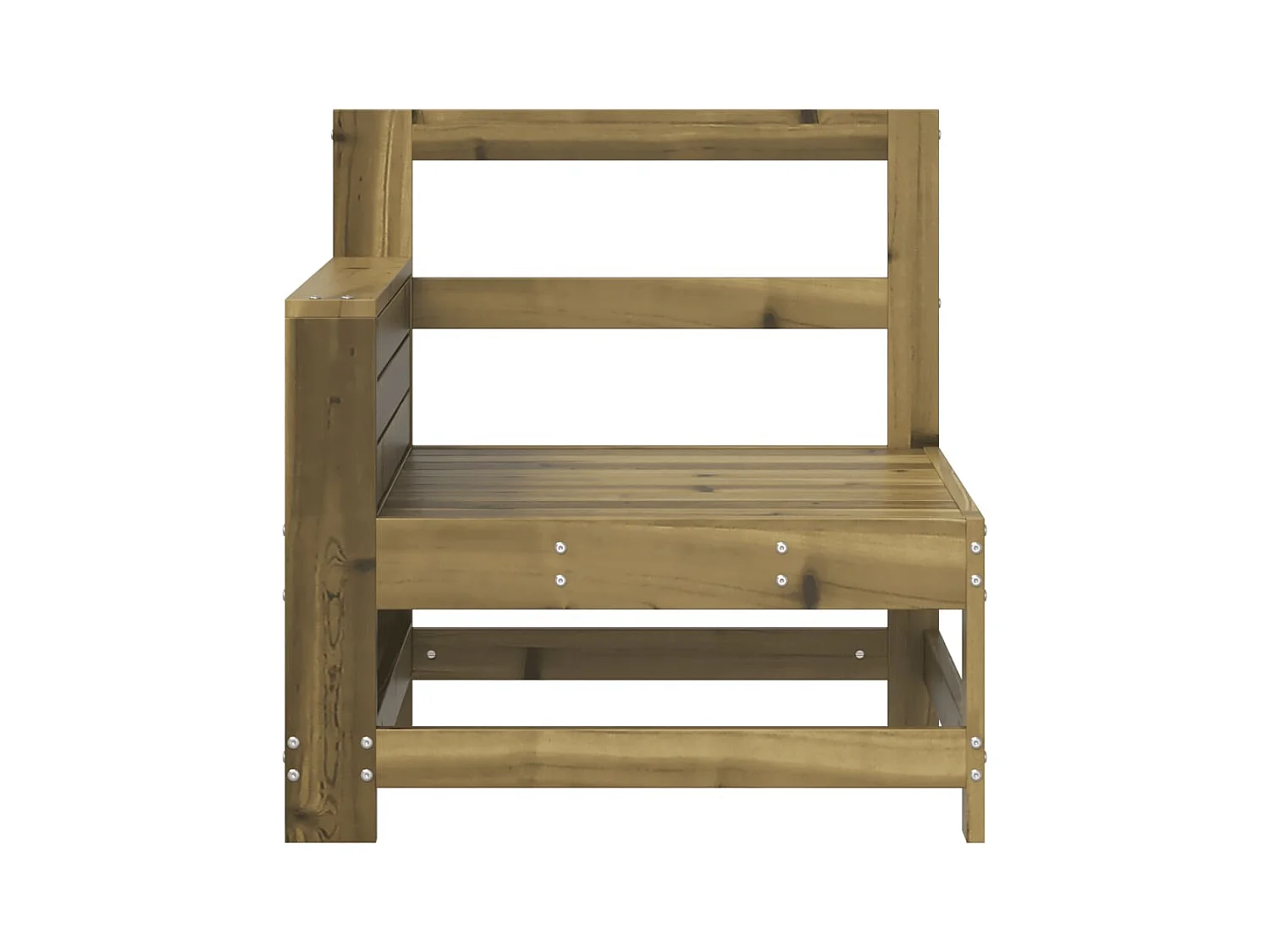 Tuinbank met armleuning en klaptafel geïmpregneerd grenenhout