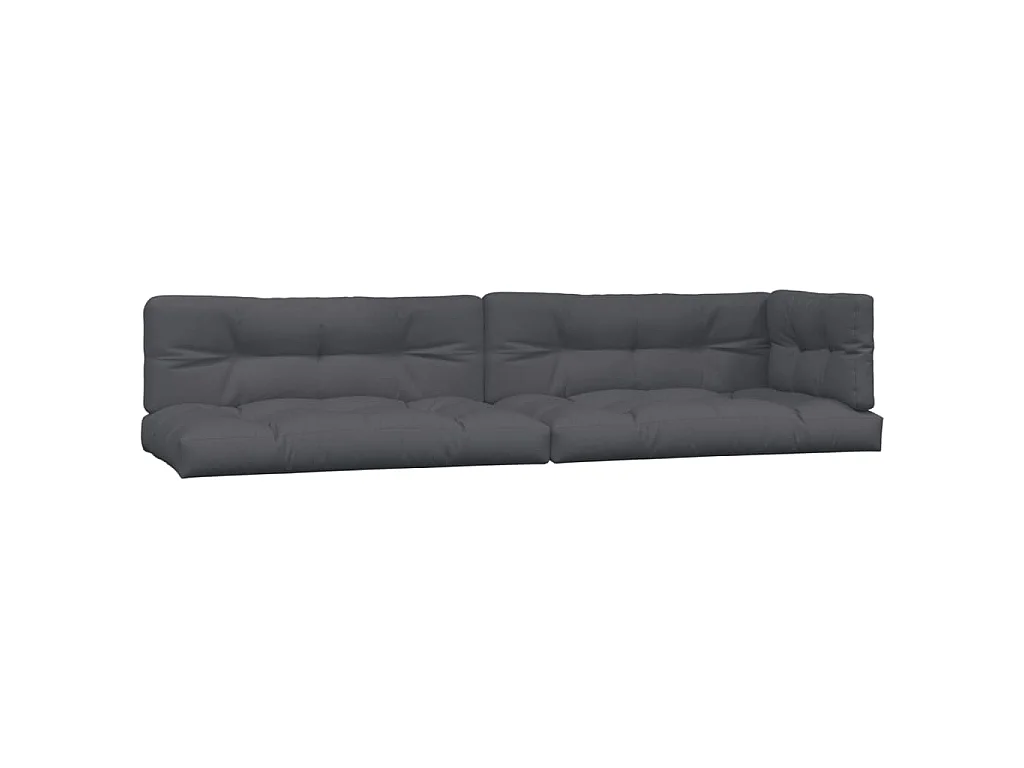 Set de sofás de palets de jardín y cojines 6 pzas madera acacia