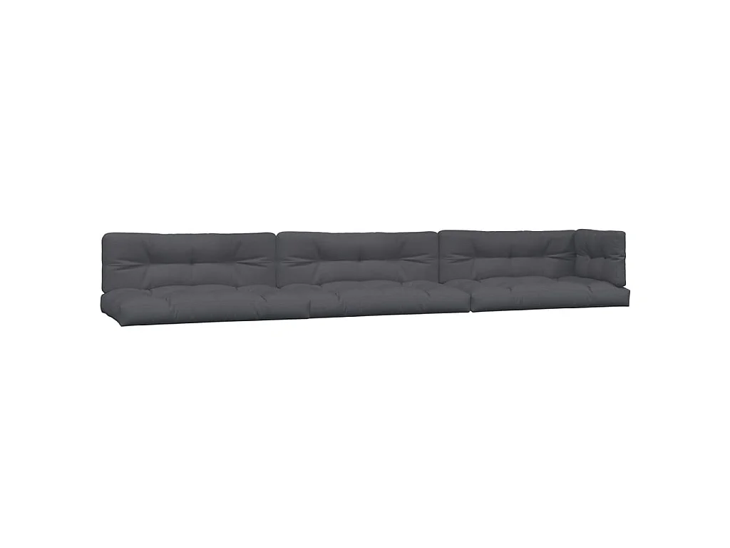 Set de sofás de palets de jardín y cojines 6 pzas madera acacia