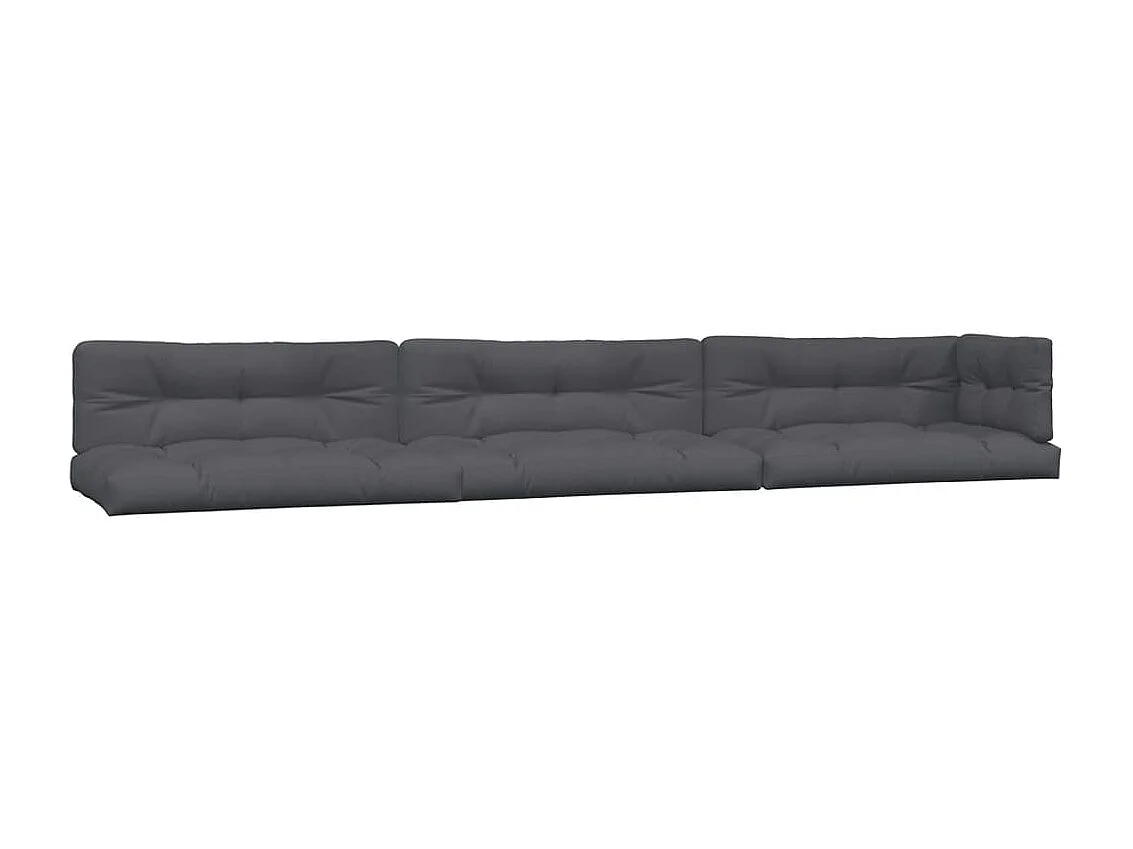 Set de sofás de palets de jardín y cojines 6 pzas madera acacia