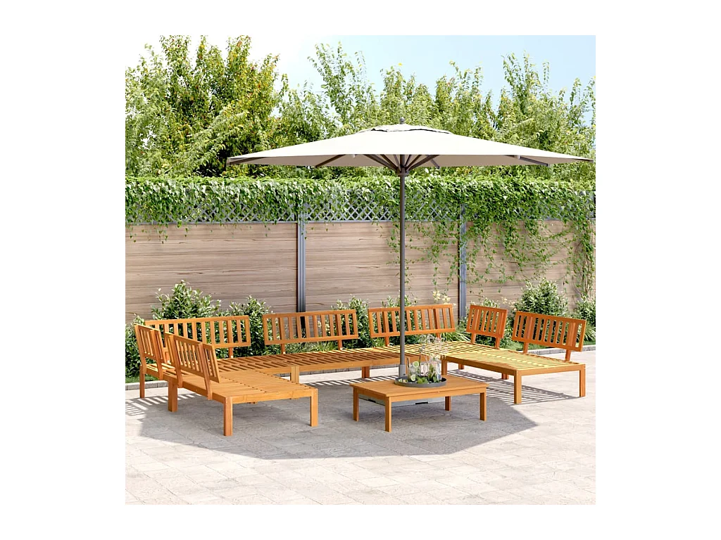 6-delige Loungeset pallet massief acaciahout