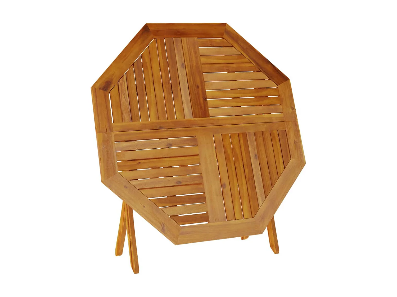 Mesa de jardín plegable madera maciza de acacia Ø110x75 cm