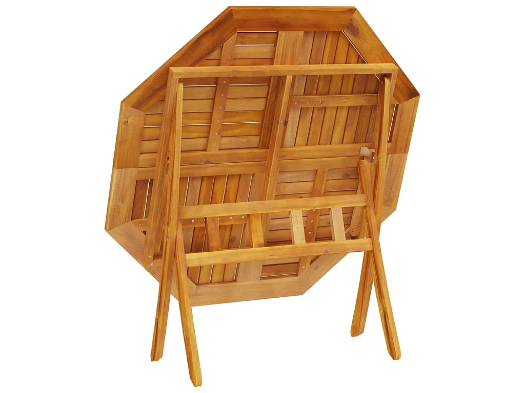 Gartentisch Klappbar Ø110x75 cm Massivholz Akazie