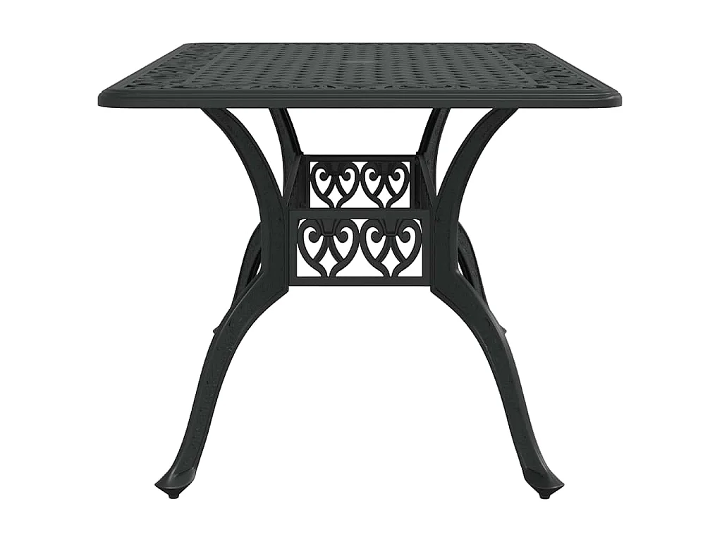 Table de jardin noir 150x90x72 cm aluminium coulé