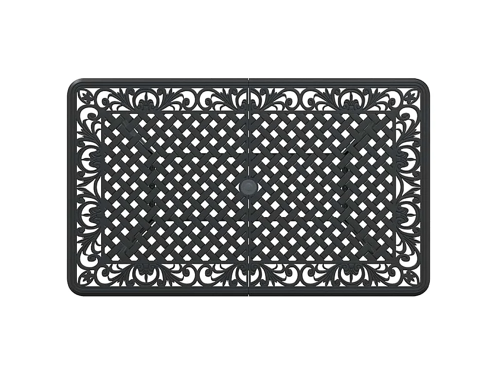 Table de jardin noir 150x90x72 cm aluminium coulé