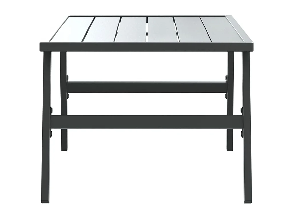 Table basse de jardin noir 90x45x35 cm acier enduit de poudre