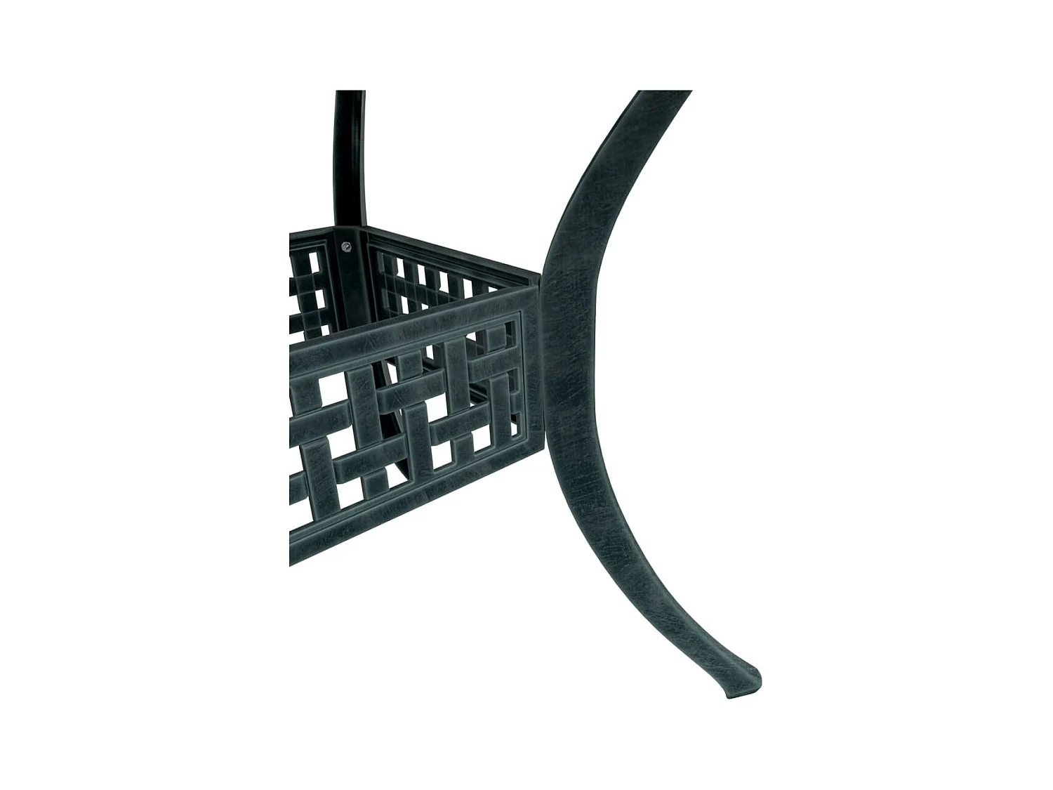 Table de jardin vert 80x80x75 cm aluminium coulé