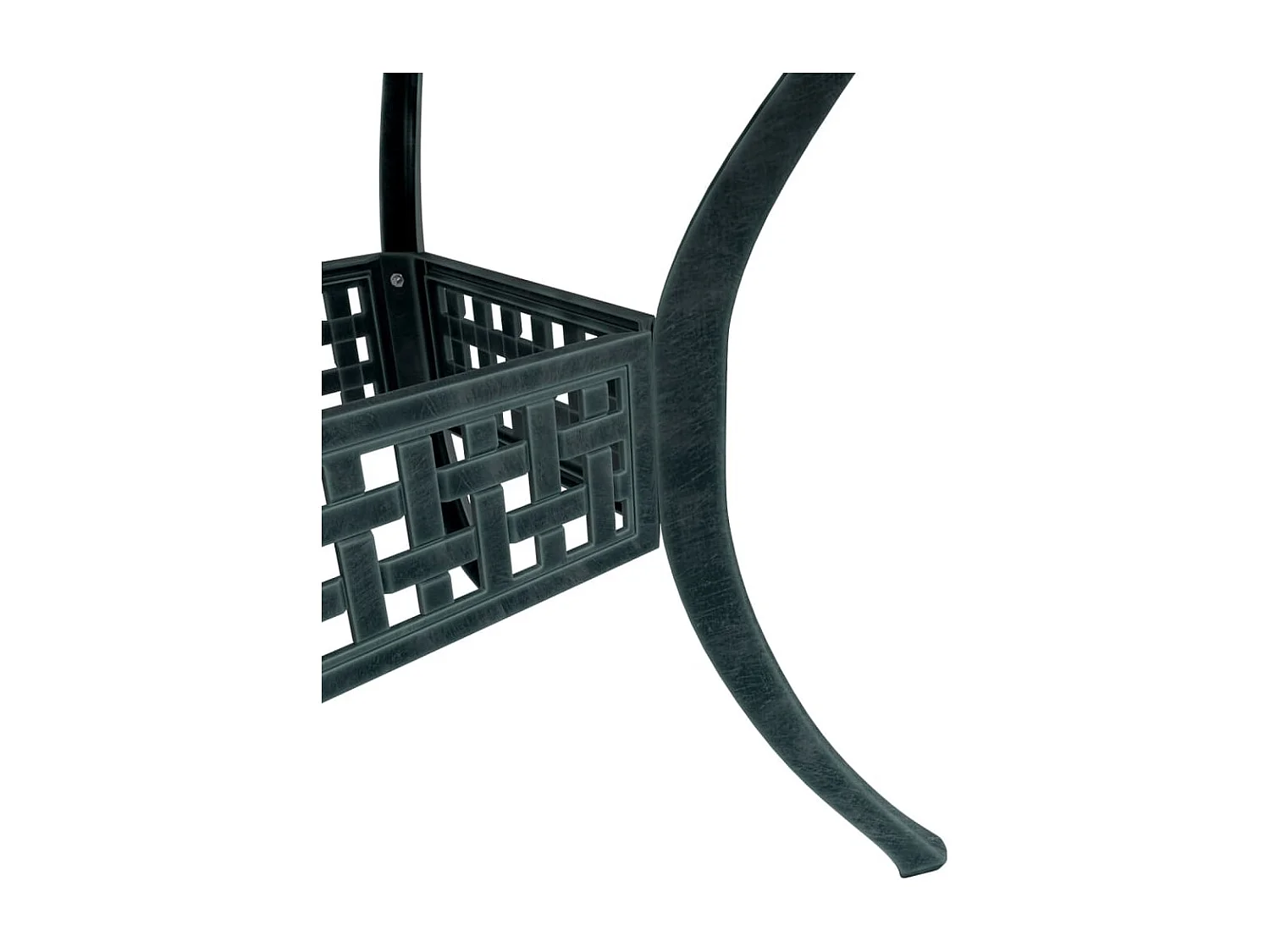 Mesa de jardim 80x80x75 cm alumínio fundido verde